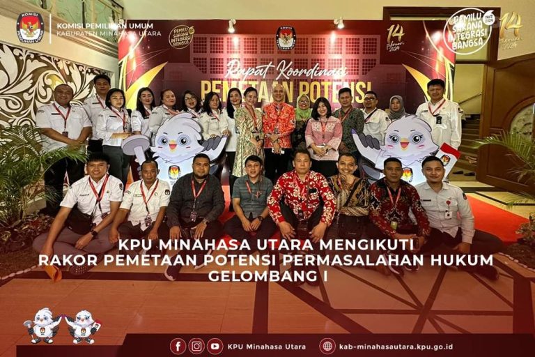 KPU Minahasa Utara ikut Rakor Pemetaan Potensi Permasalahan Hukum