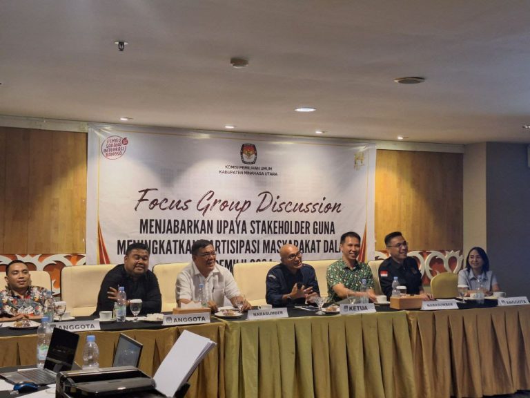 KPU Minut Gelar FGD Peningkatan Partisipasi Masyarakat dengan Menghadirkan Parpol dan Media
