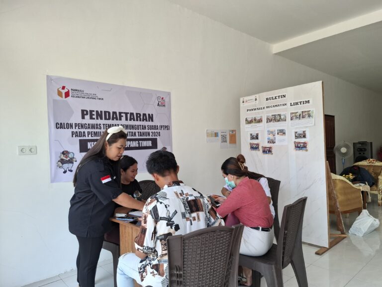 Pendaftaran Pengawas TPS di wilayah Kecamatan Likupang Timur Memasuki Hari ke-6,