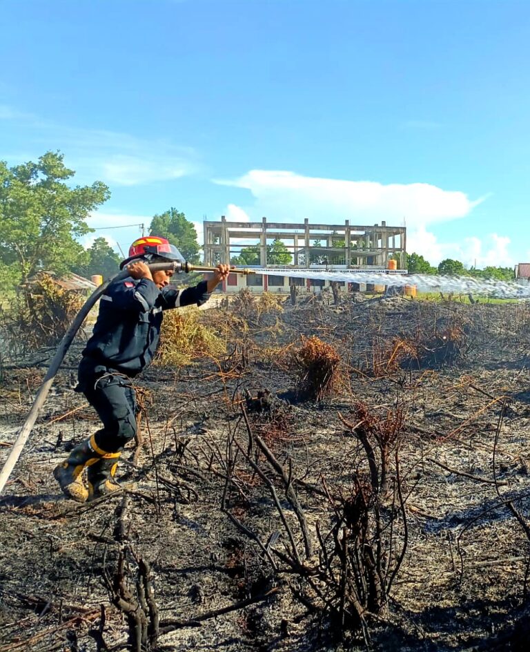 Aksi Cepat TRC BPBD Tarakan dan Santri, Padamkan Kebakaran Lahan di Juata Permai